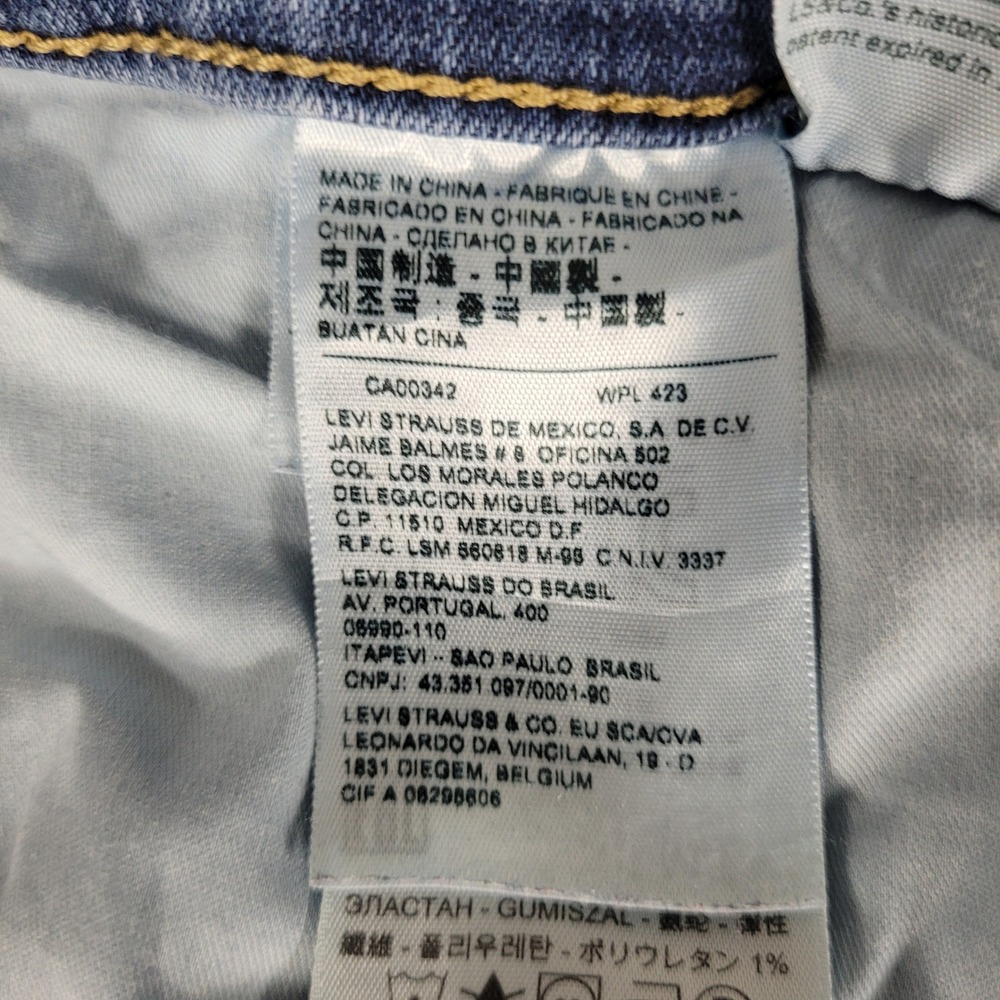 Levi's Jeans Womens 29x30 Blue Distressed 311 Skinny Shaping Stretch Denim - Picture 9 of 12